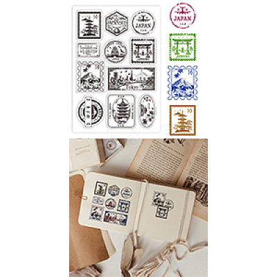 Summer Theme PVC Plastic Clear Stamps DIY-WH0631-0328-1