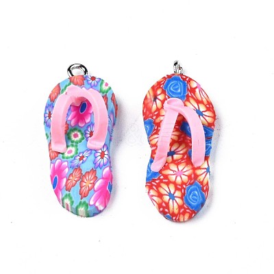 Handmade Polymer Clay Pendants X-PORC-S1007-48-1