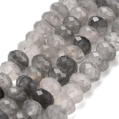 Natural Cloudy Quartz Beads Strands G-C259-A16-8x12mm-1