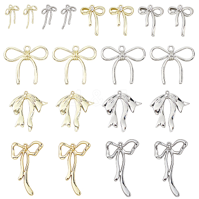 20Pcs 5 Styles 2 Colors Alloy Pendants FIND-DC0007-71-1