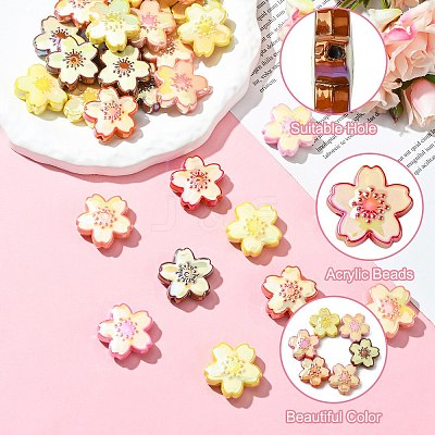 30Pcs Opaque Acrylic Beads MACR-CJ0002-19-1