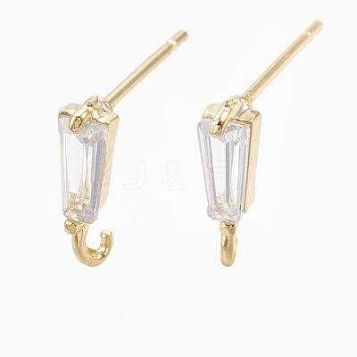 Brass Stud Earring Findings X-KK-S348-118-1