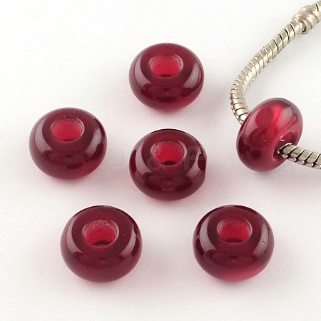 Imitation Cat Eye Resin European Beads RPDL-S001-04-1