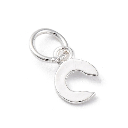 925 Sterling Silver Letter Charms STER-C012-01S-C-1