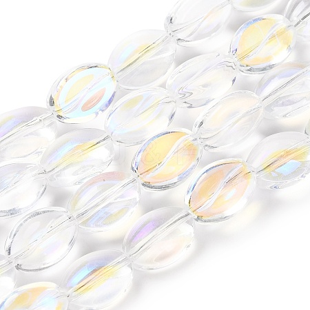 Electroplate Glass Beads Strands EGLA-B005-01A-AB03-1