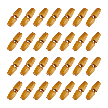 Unicraftale 50Pcs 1-Hole Wood Buttons BUTT-UN0001-27B-1