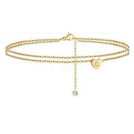 Heart Brass with Crystal Rhinestone Anklets FS-WGC43DA-20-1