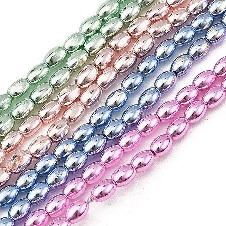 Electroplated Synthetic Non-magnetic Hematite Beads Strands G-C248-I01-5x3mm-1