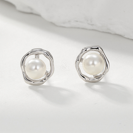S925 Sterling Silver Nuggets Stud Earrings CC6441-2-1