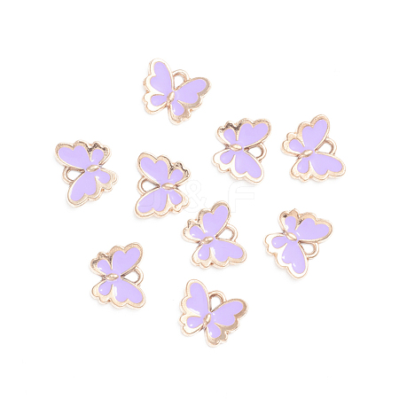 Light Gold Plated Alloy Enamel Charms X-ENAM-WH0047-41C-1