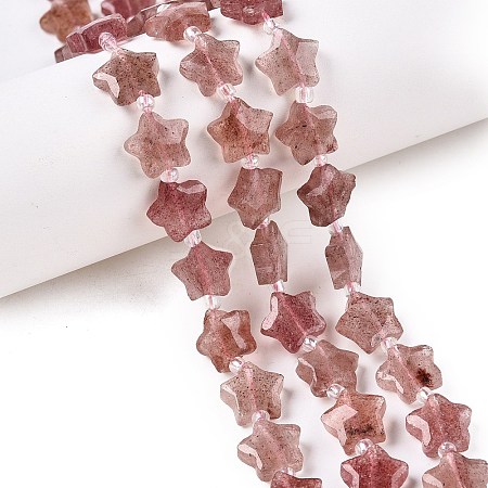 Natural Strawberry Quartz Beads Strands G-T138-183-1