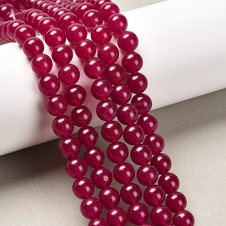 Natural & Dyed Malaysia Jade Bead Strands G-A146-8mm-A15-1