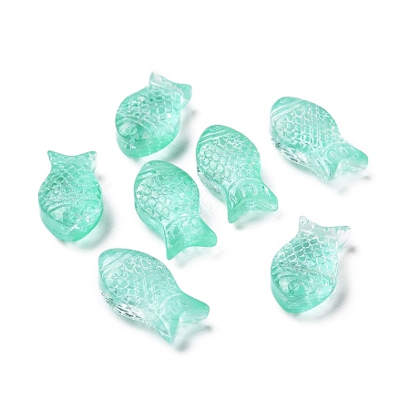 Transparent Spray Painted Glass Beads X1-GLAA-I050-10C-1