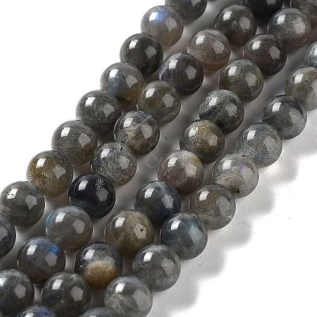Natural Labradorite Beads Strands G-S333-8mm-035-1