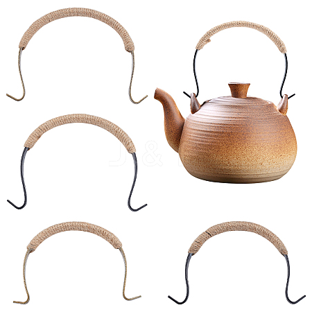   4Pcs 4 Style Iron Teapot Handle FIND-PH0005-98-1