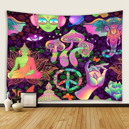 Mushroom Polyester Wall Tapestry MUSH-PW0001-104D-1