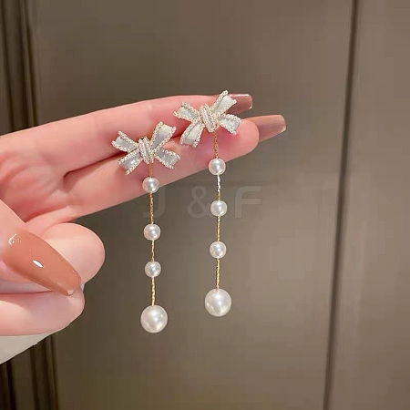 Imitation Pearl Beads Dangle Earring for Women WG80053-36-1