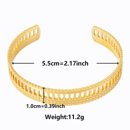 Elegant and Stylish Design Hollow 304 Stainless Steel Cuff Bangles for Women RF1630-2-1