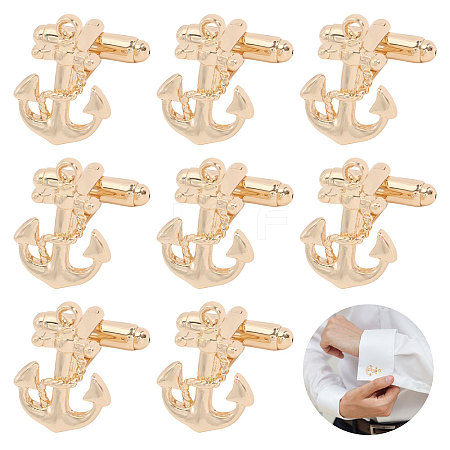 4 Pairs Alloy Cufflinks FIND-CA0011-40KCG-1
