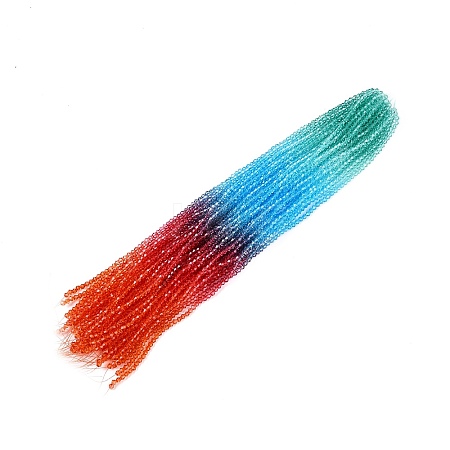 Gradient Color Baking Paint Glass Bead Strands X1-DGLA-A039-T6mm-A017-1