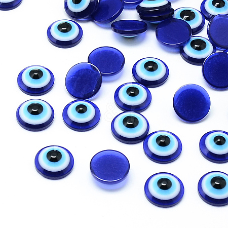 Resin Evil Eye Cabochons CRES-S612-18mm-1