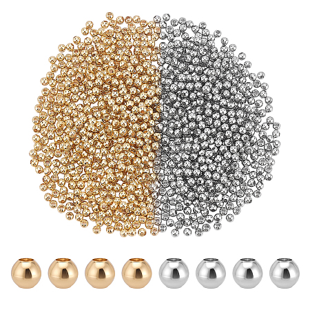 Brass Round Spacer Beads KK-PH0013-75C-1