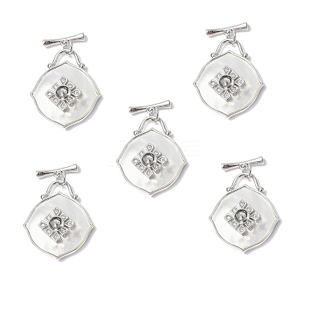 Rhombus Shell Toggle Clasps LS-KK-P223-09P-1