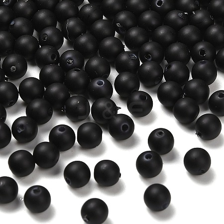Frosted Plastic Imitation Pearl Beads KY-F022-6mm-05-1