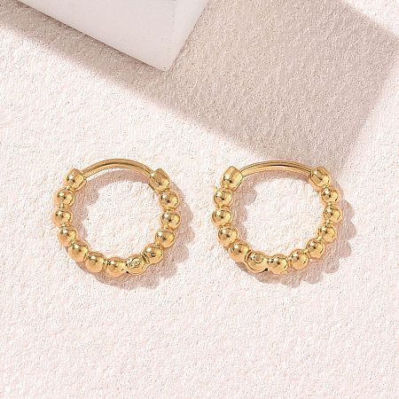 304 Stainless Steel Hoop Earrings SA-CBA46AF-25G-1