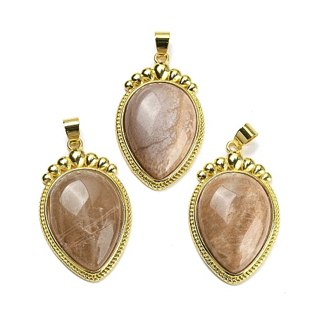 Natural Sunstone Pendants G-F760-02B-05G-1