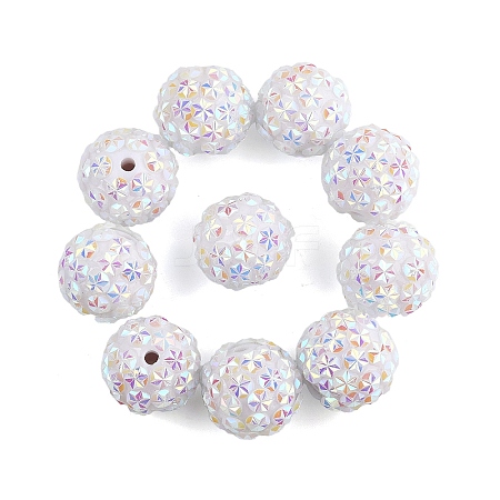 10Pcs Opaque Acrylic Beads OACR-YW0003-35A-1