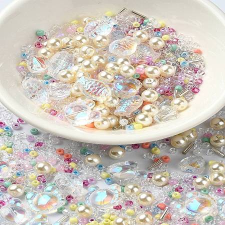 Mixed Styles Glass Beads GLAA-YW0003-45-1