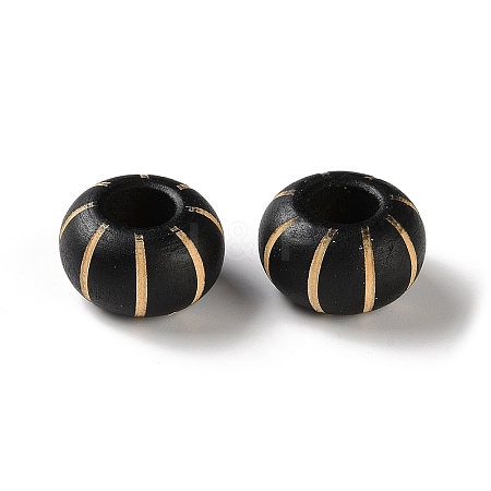 Schima Wood Carved European Beads WD-CBACBB7-02A-1