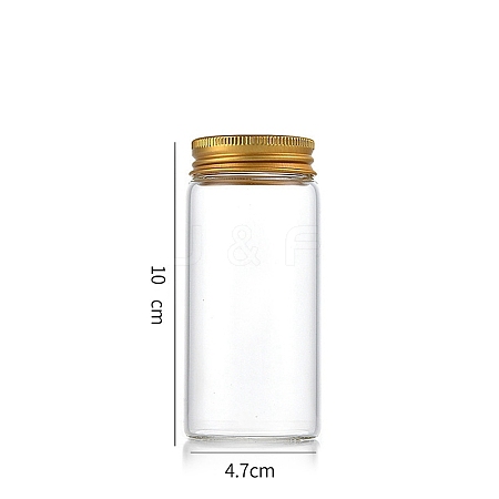 Column Glass Screw Top Bead Storage Tubes CON-WH0086-094F-02-1