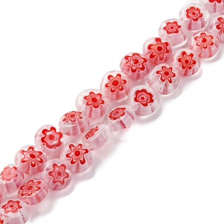 Handmade Millefiori Lampwork Beads Strands LAMP-G164-11L-1