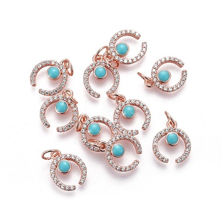 Brass Charms KK-F783-08RG-1