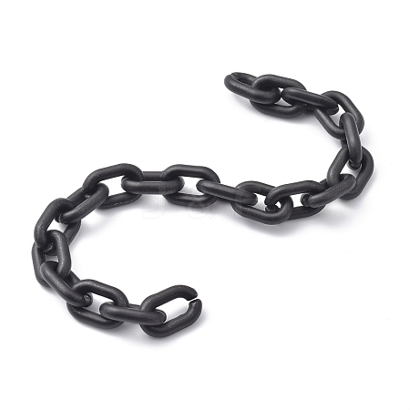 Handmade Spray Painted CCB Cable Chains AJEW-JB00719-01-1