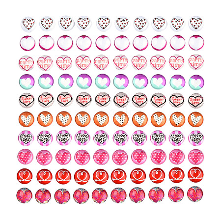 Glass Cabochons GGLA-WHC0001-06-1