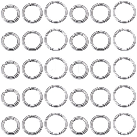 SOFPLATE 3000Pcs 3 Styles 304 Stainless Steel Open Jump Rings STAS-SP0001-68-1