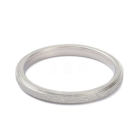 Non-Tarnish 2mm Matte Plain Dome Finger Ring for Girl Women RJEW-C012-01E-P-1