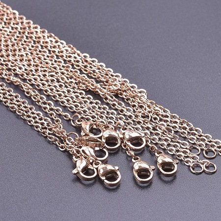Unisex 304 Stainless Steel Cable Chain Necklaces VJ7708-8-1