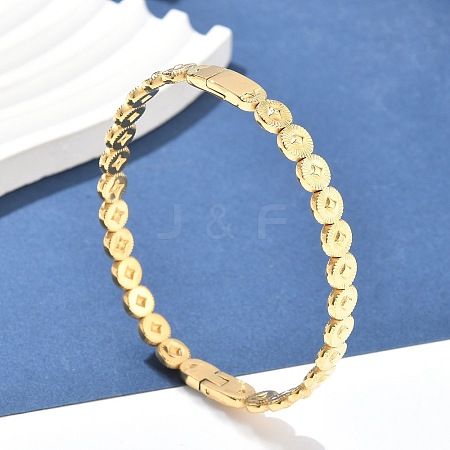 304 Stainless Steel Bangles for Women AJEW-P127-04G-1