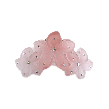 Resin with Rhinestone Claw Hair Clips PW-WG46975-03-1