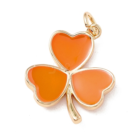 Brass Enamel Pendants KK-P217-03G-03-1