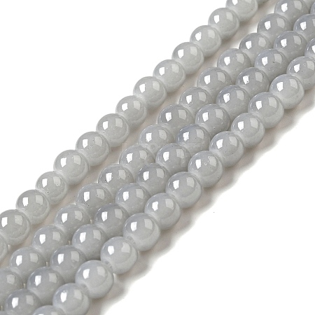 Imitation Jade Glass Beads Strands DGLA-S076-6mm-30-1