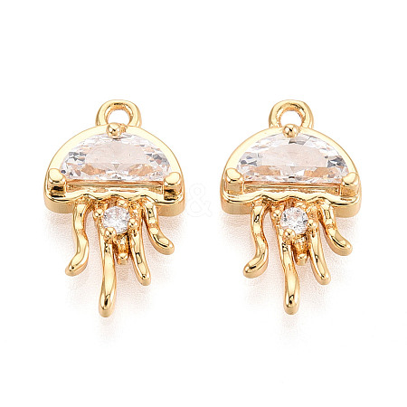 Brass Pave Cubic Zirconia Pendants KK-T074-94B-G-1