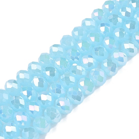 Electroplate Glass Beads Strands EGLA-A044-J6mm-B04-1