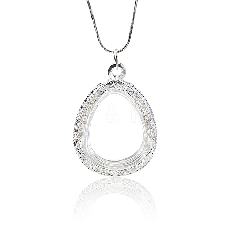 1Pc Teardrop Alloy Locket Pendants FIND-FH0017-09-1