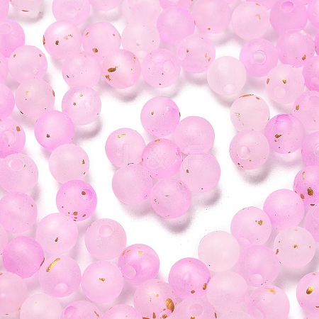 Frosted Transparent Acrylic Beads OACR-F013-13K-1