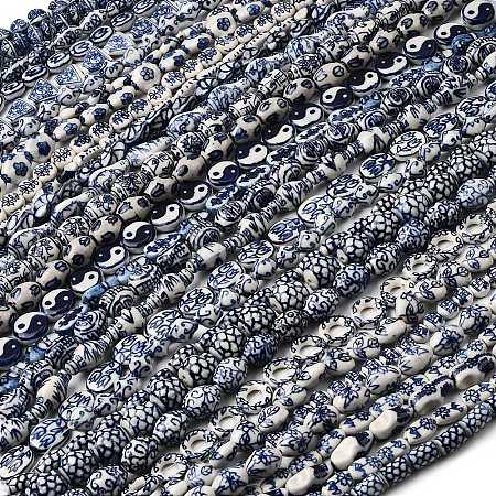 Handmade Porcelain Beads Strand PORC-H014-02-1